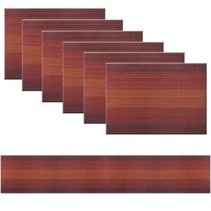 Striped Brown and Red Storage Bins